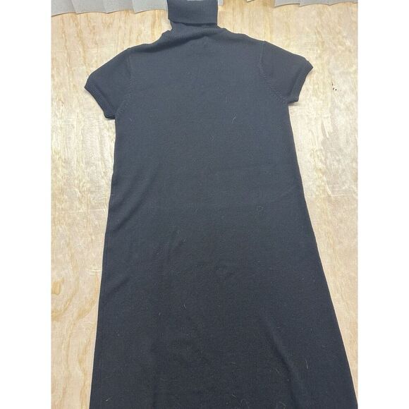 Donna Karan New York Turtleneck Sweater Dress 100% Wool Sz Large Short Slv DKNY - Picture 4 of 5